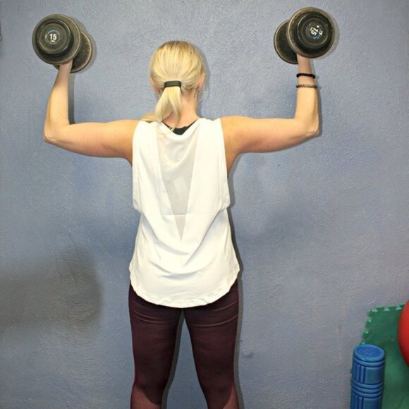 White Scoop Muscle Tank Top Neck Mesh Back Gym - Picture 1 of 3